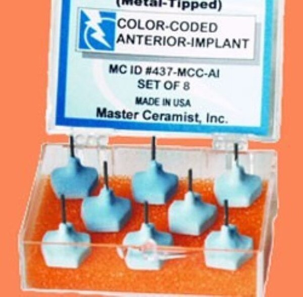 Micromight Anterior/Implant Firing Pegs, Blue Set/8